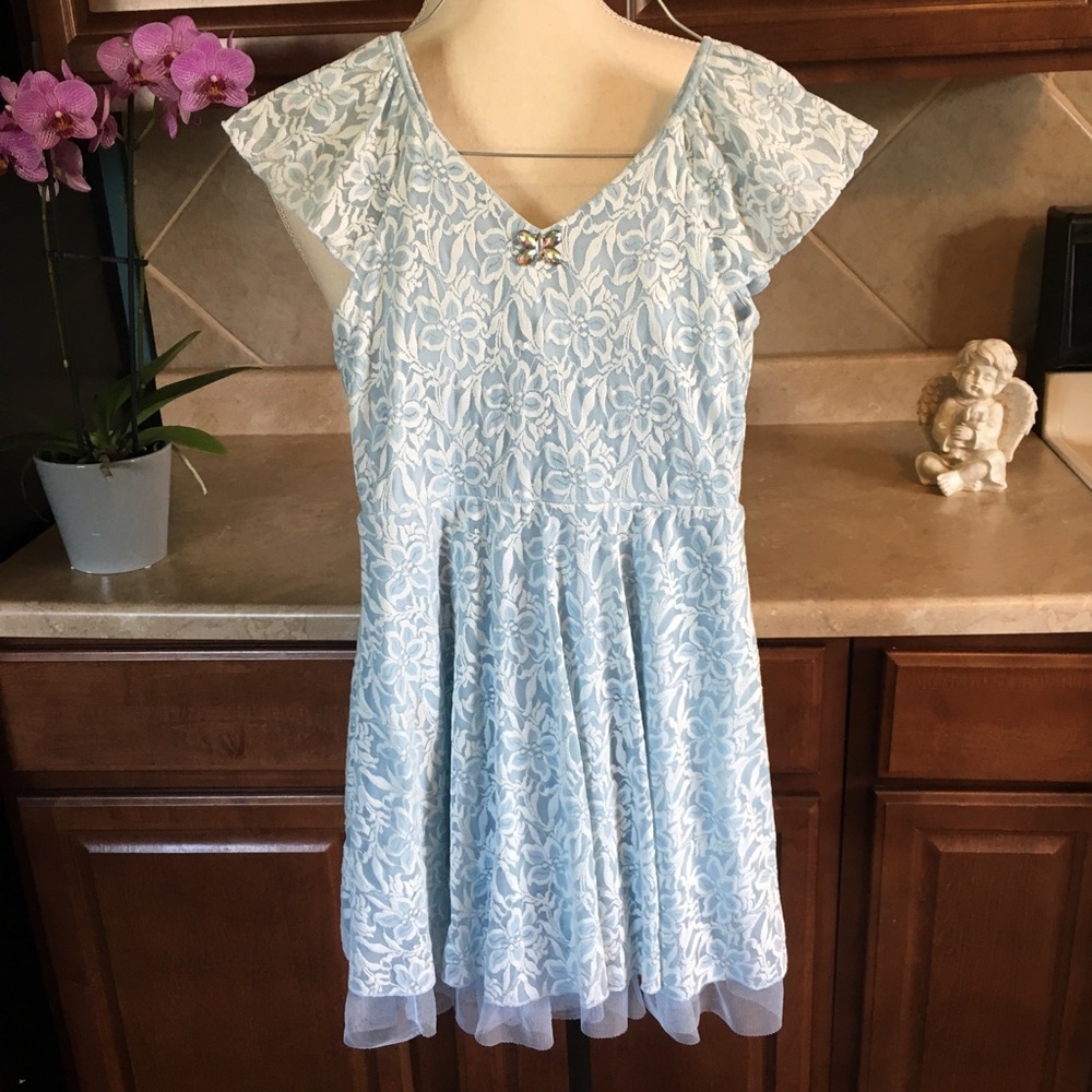 Disney Cinderella Dress Soft blue lace overlay